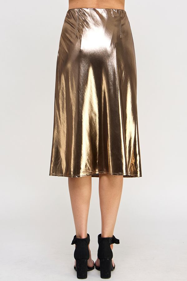 Bronze Midi Skirt