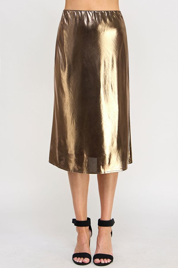 Bronze Midi Skirt