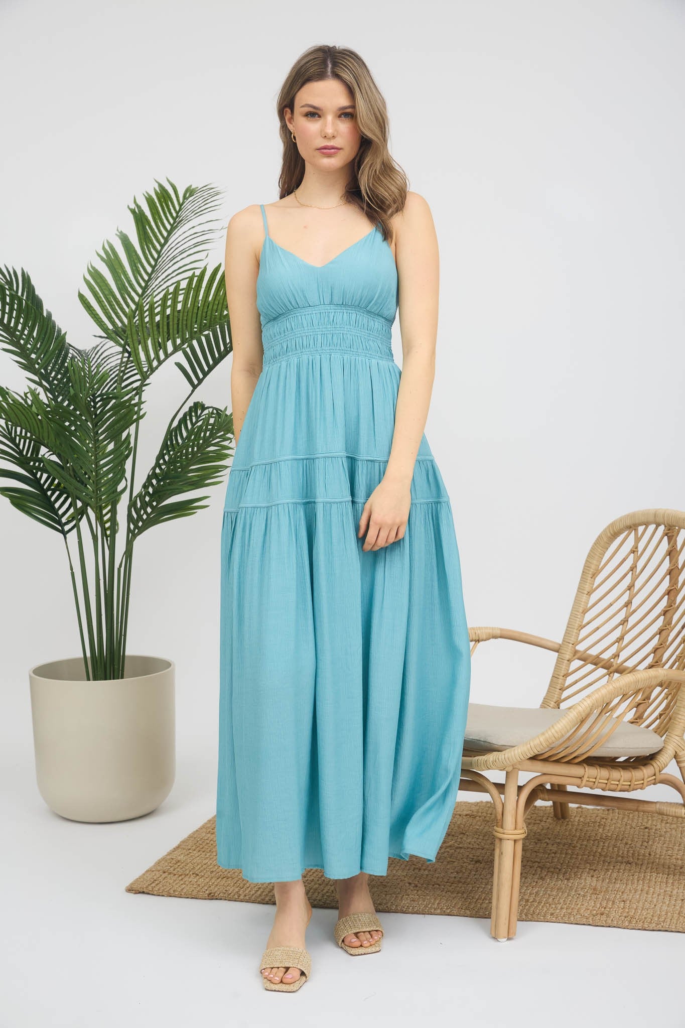 Azure Bloom Dress