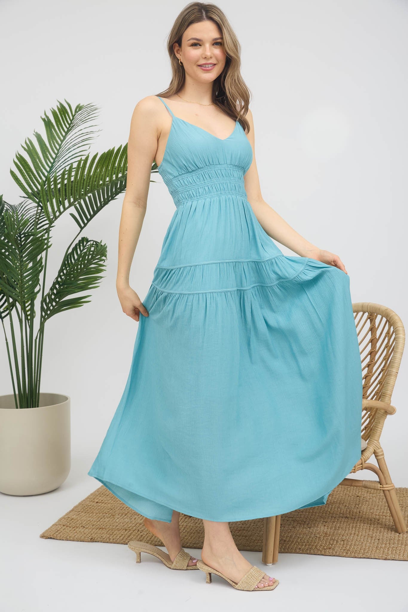 Azure Bloom Dress