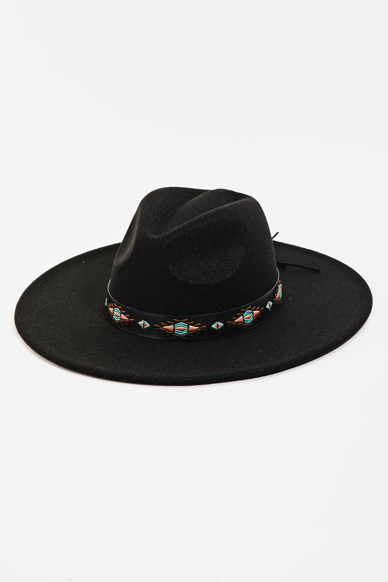 BLACK WESTERN HAT