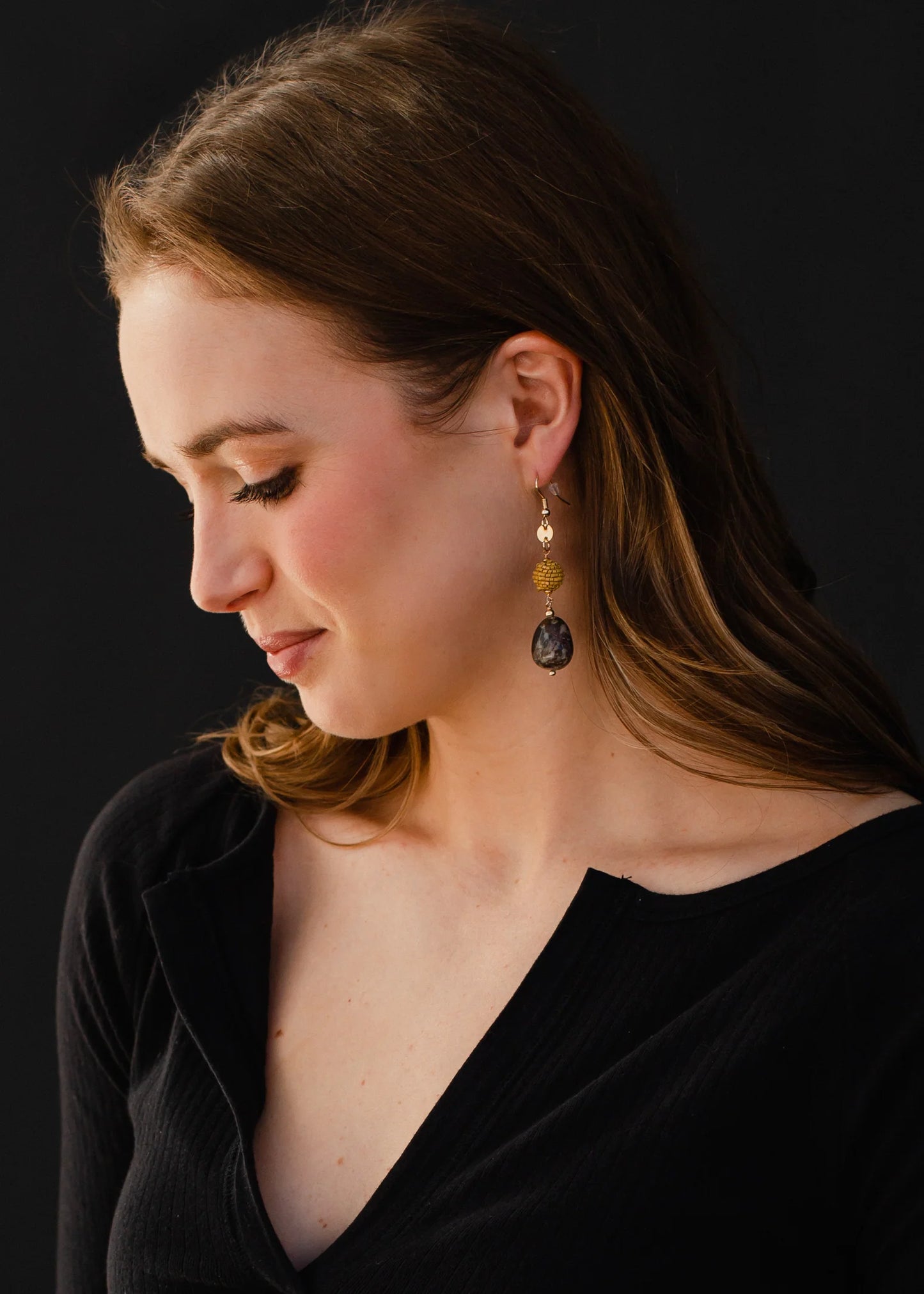 Stone Droplets Earrings