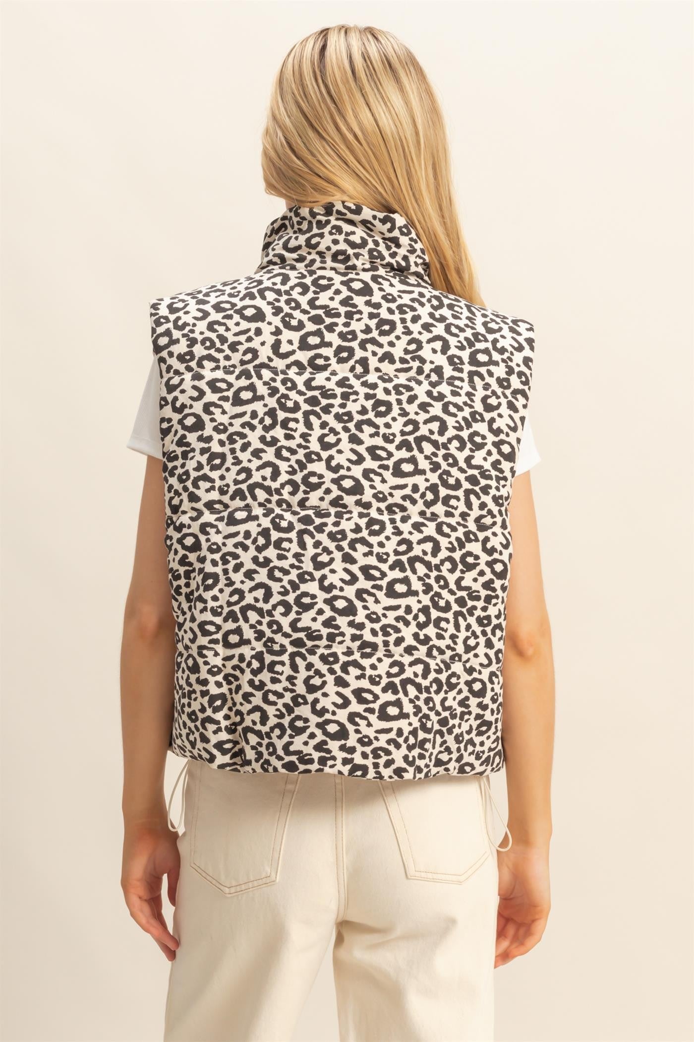 Leopard Puffer Vest
