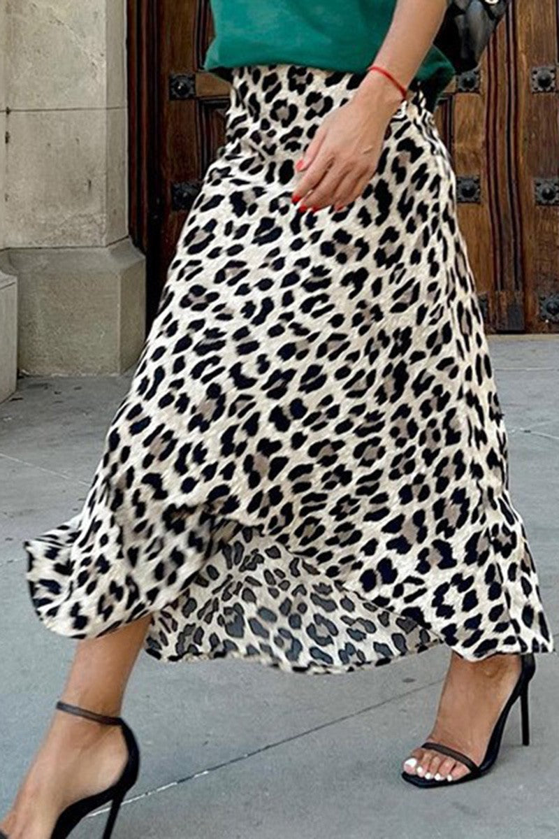 Leopard Midi Skirt