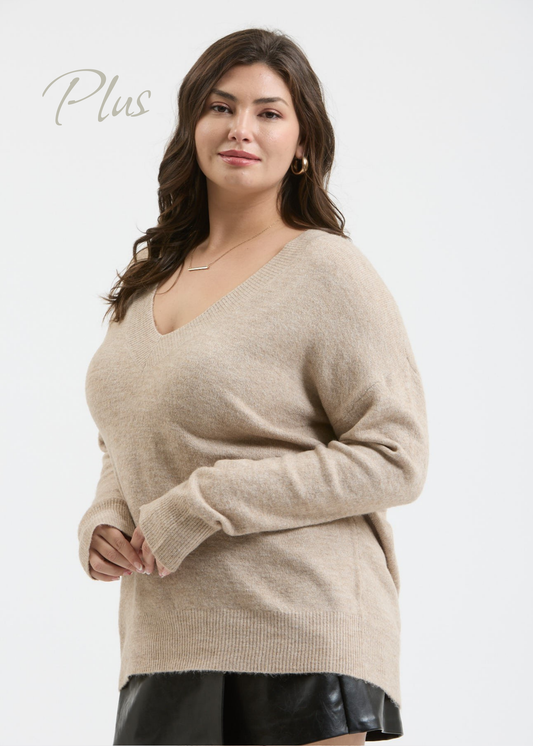 Taupe Knit Sweater