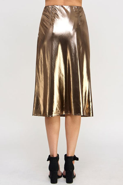 Bronze Midi Skirt