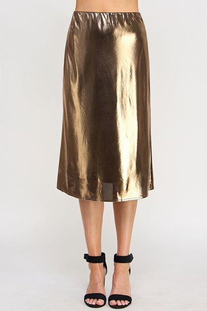 Bronze Midi Skirt