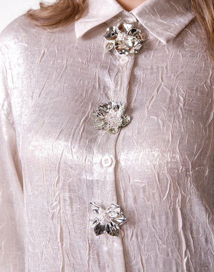 Silver Bloom Blouse