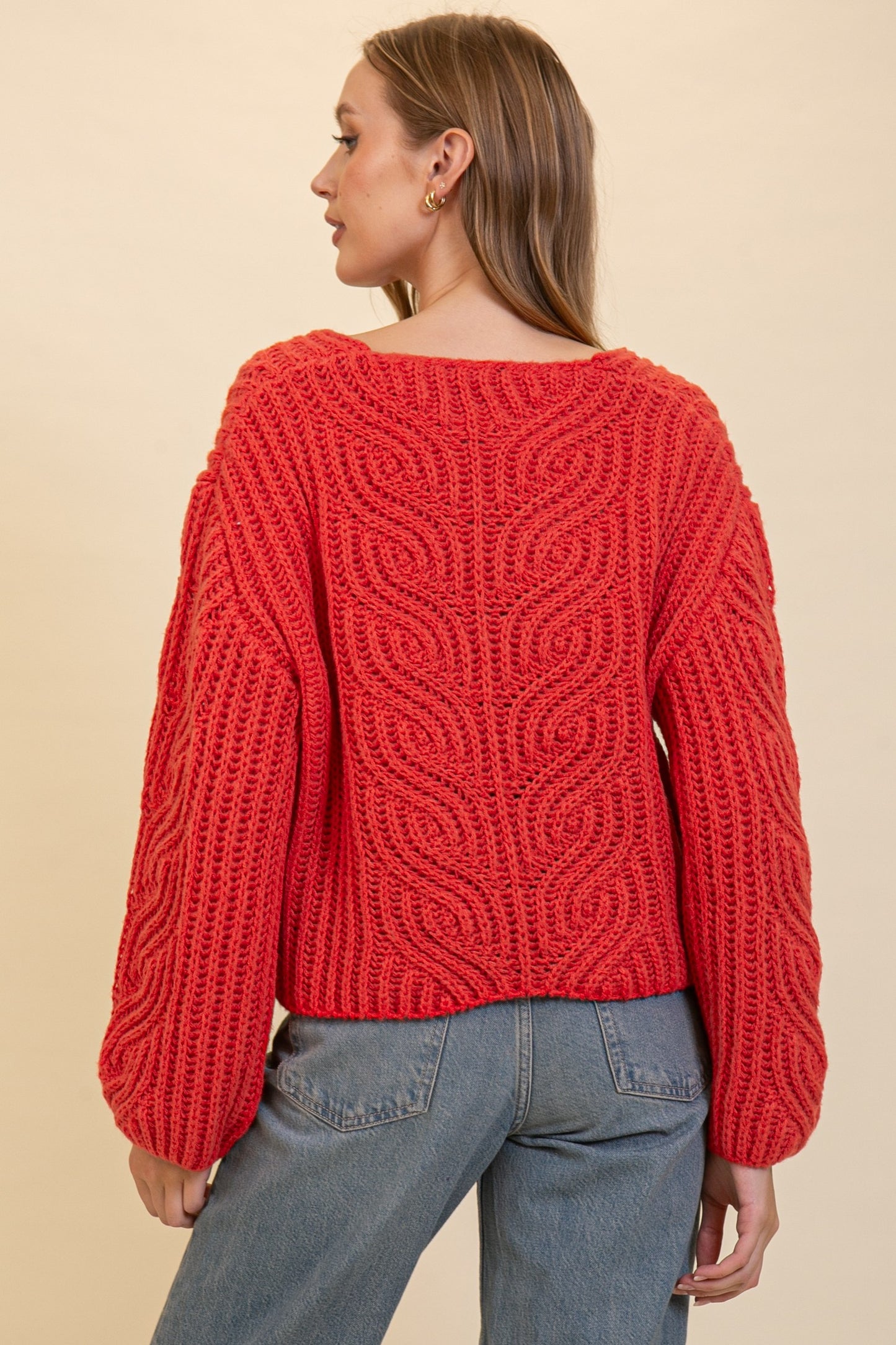 Chunky Red Knit