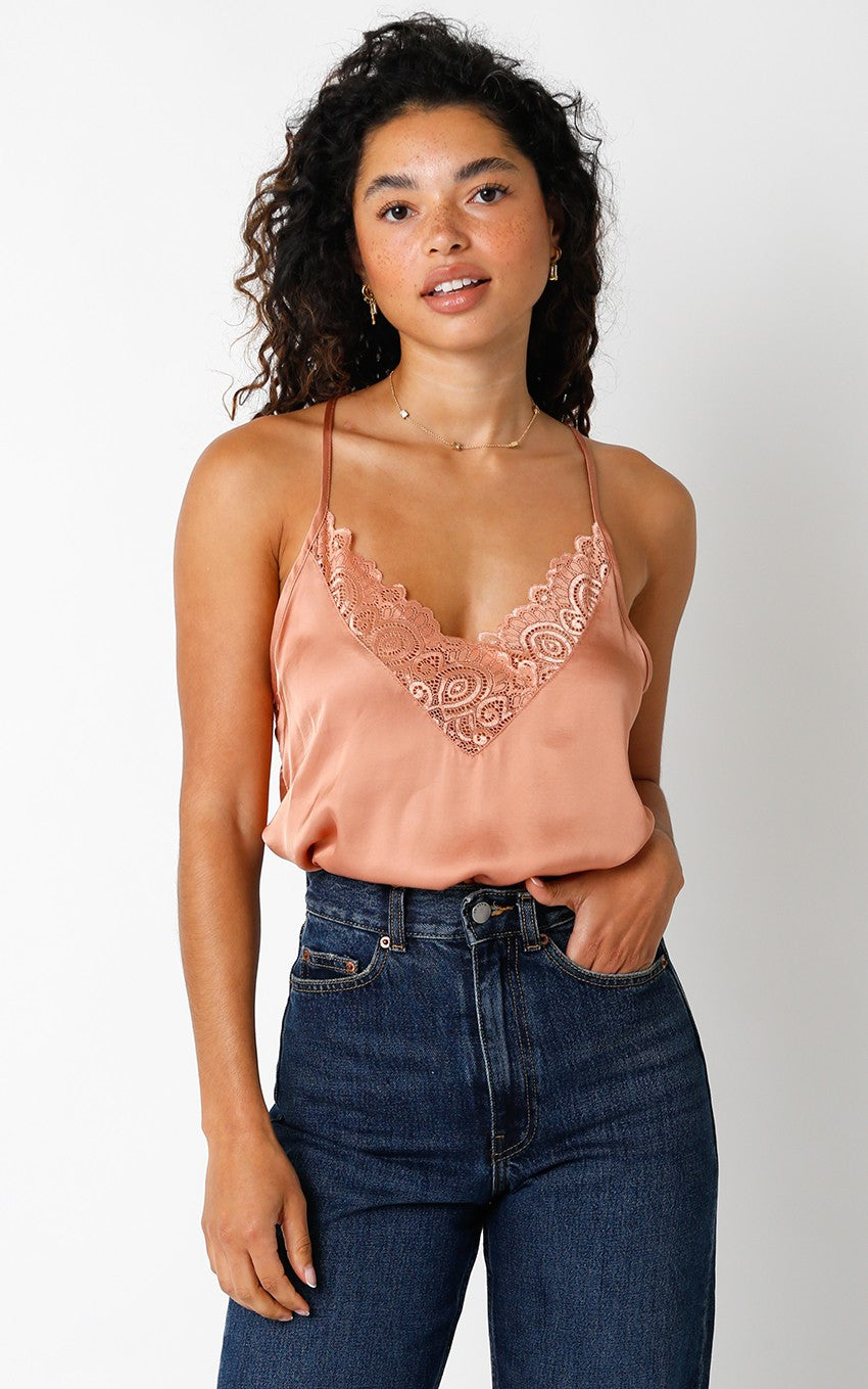 Coral Lace Top