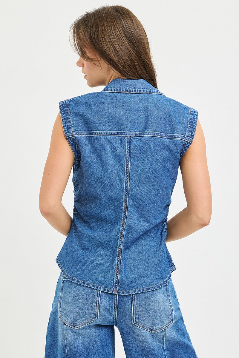 Denim V-Neck
