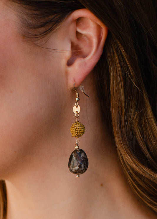 Stone Droplets Earrings