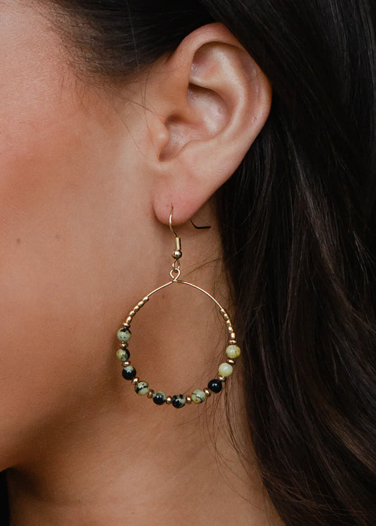 Verde Noir Hoops