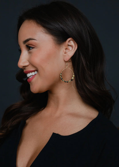 Verde Noir Hoops