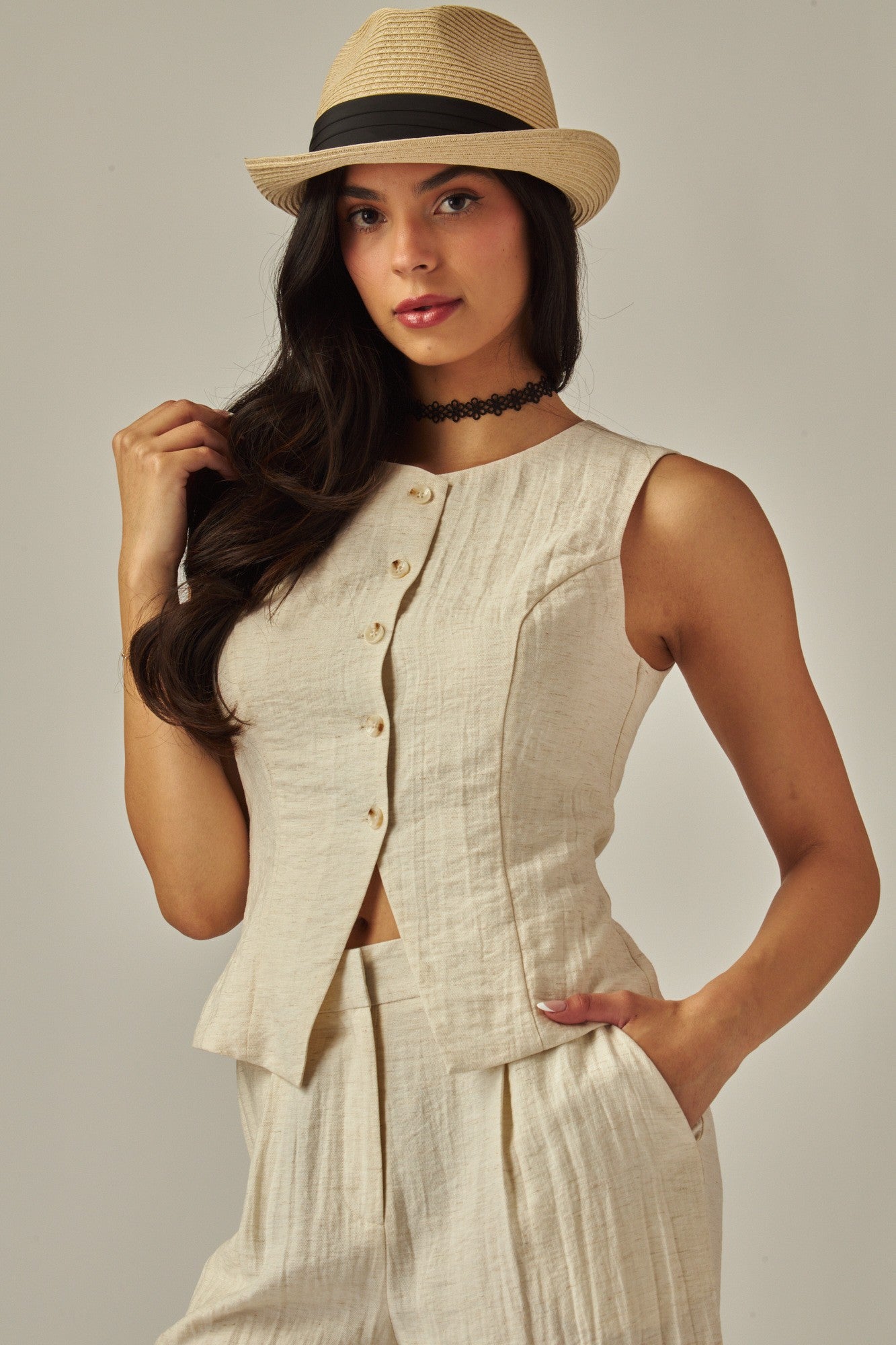 Lauren Linen Vest