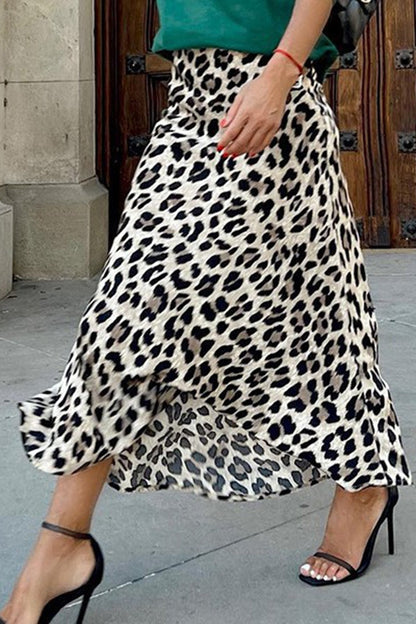 Leopard Midi Skirt