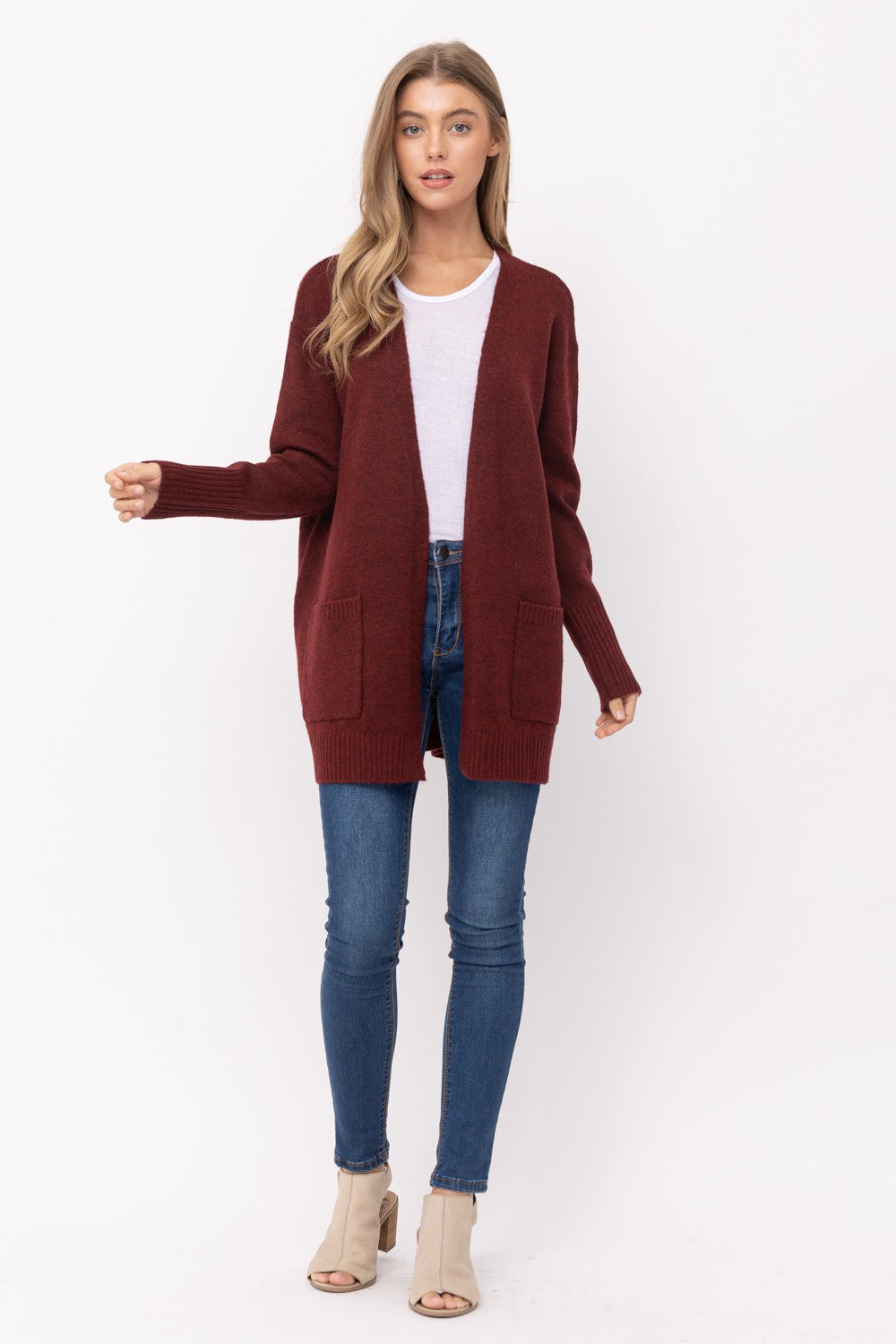 Lumi Cardi Burgundy