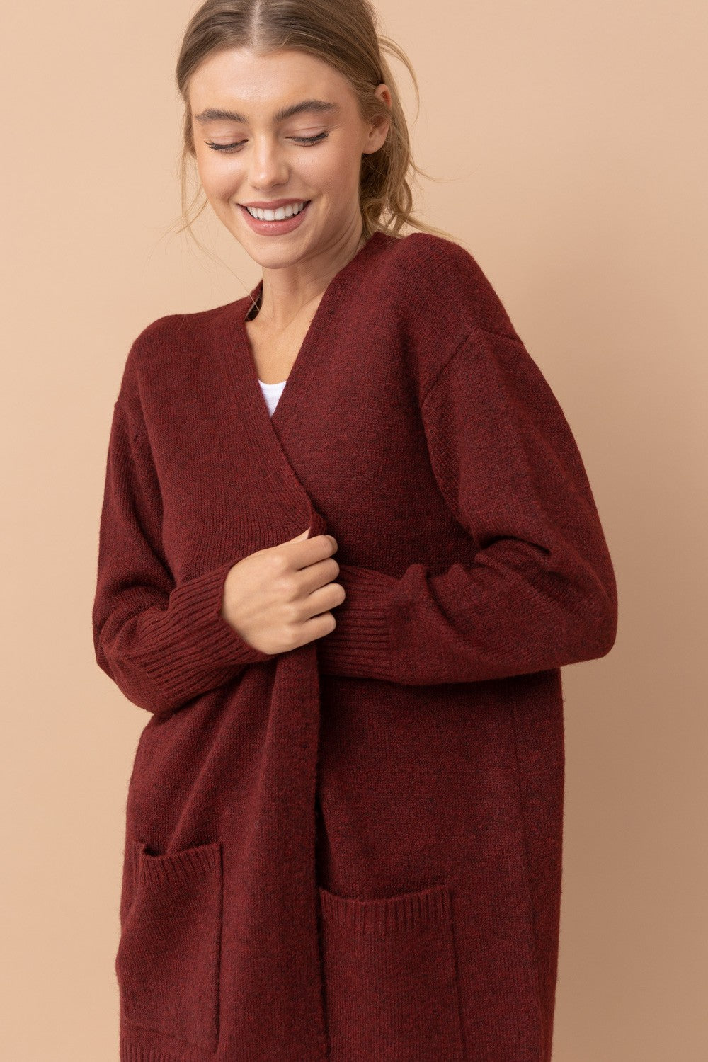 Lumi Cardi Burgundy