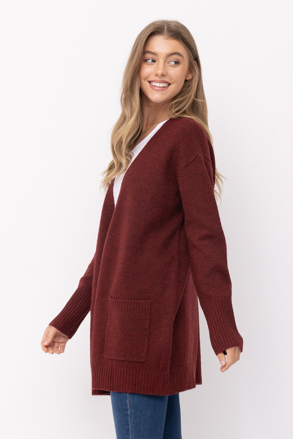 Lumi Cardi Burgundy