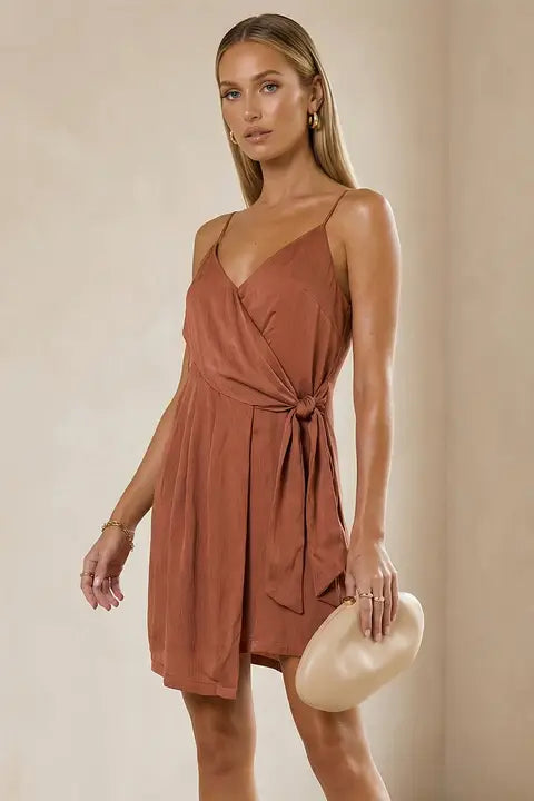 Marsala Wrap Dress