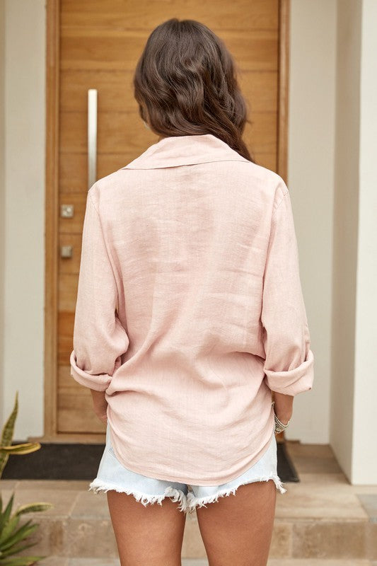 Linen Blush Top