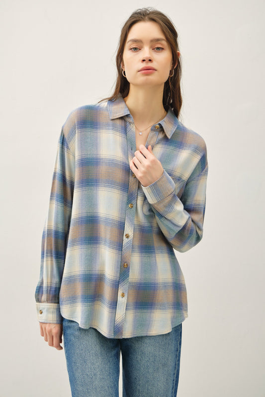 Retro Blue Plaid