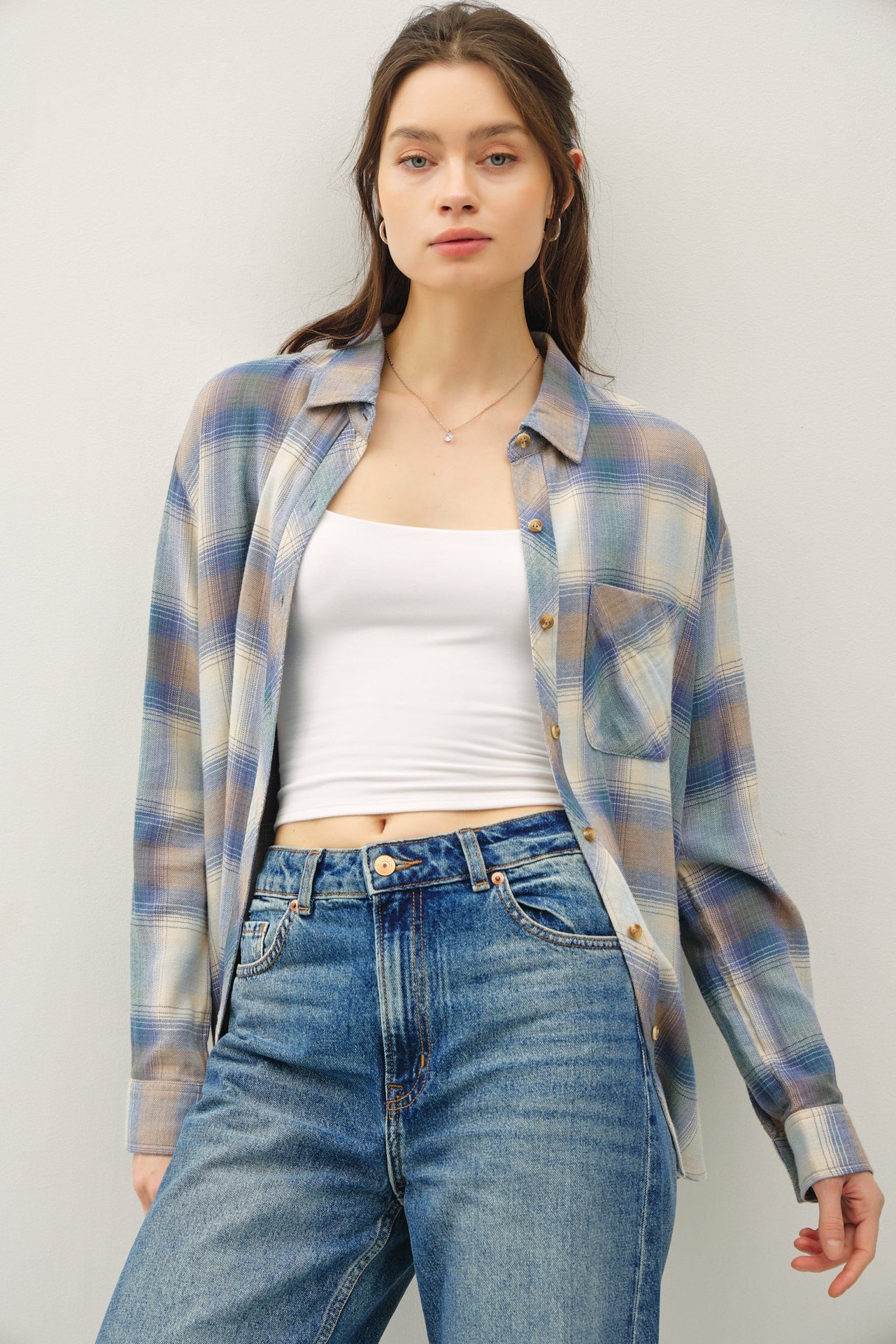 Retro Blue Plaid