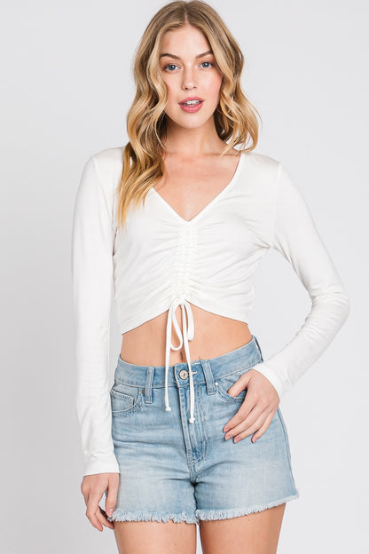 Rucheline Crop Top