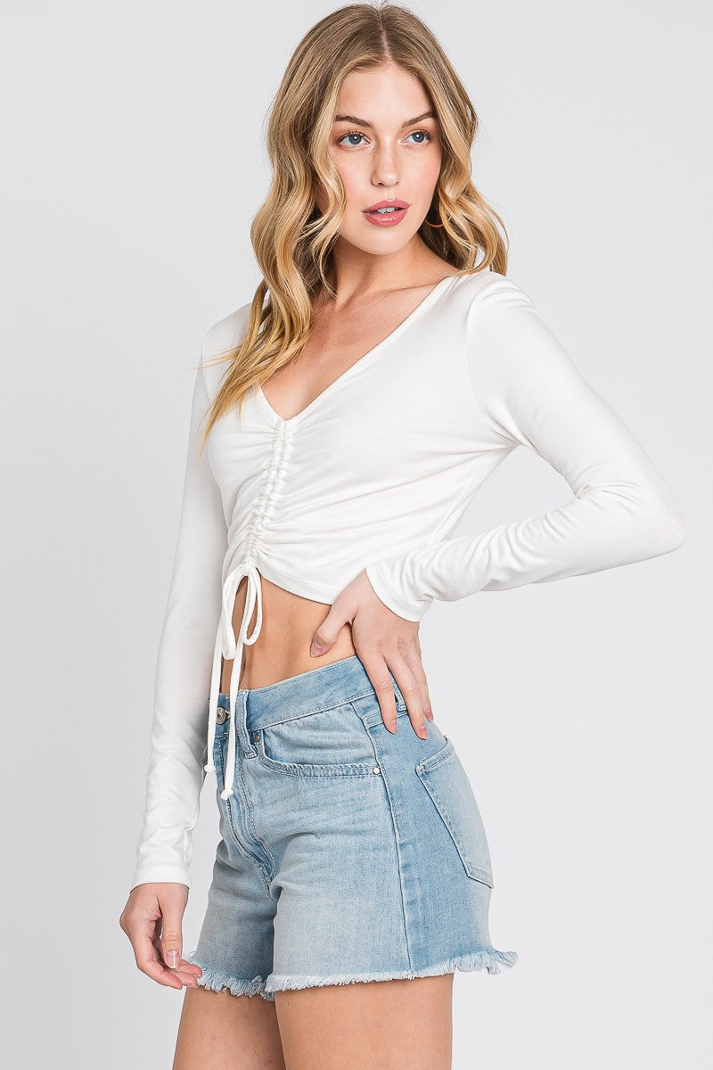 Rucheline Crop Top