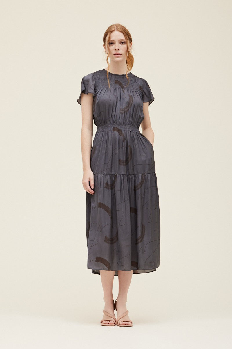 Smocked Midi Dress