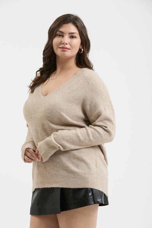 Taupe Knit Sweater