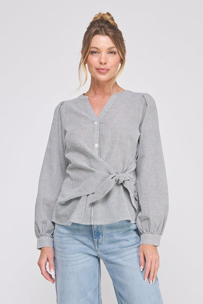 Wrap-tie Blouse