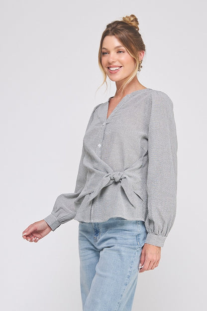 Wrap-tie Blouse