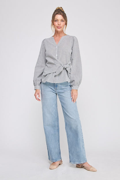 Wrap-tie Blouse