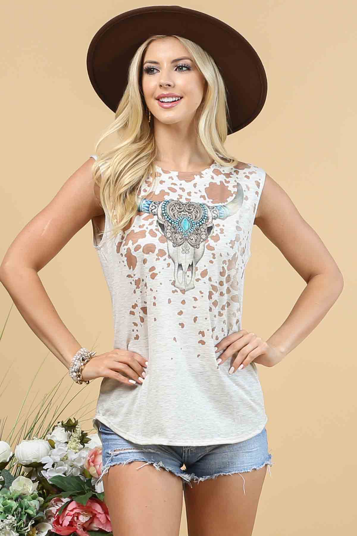 LONGHORN GRAPHIC TOP