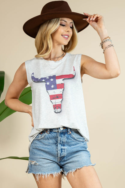 AMERICAN FLAG LONGHORN